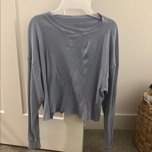 Brandy Melville blue Crop Sweatshirt Relaxed Fit